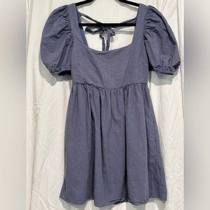 Pouf cap sleeve mini dress